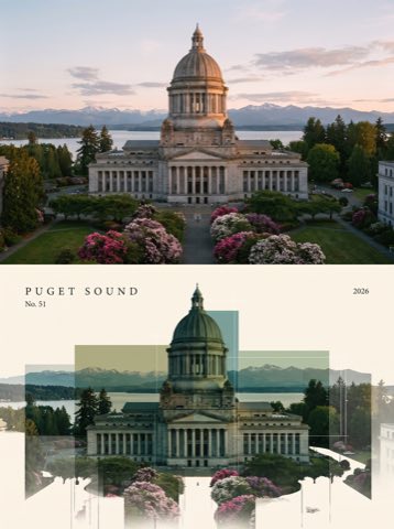 The Locale Series No. 51 — Washington State, PUGET SOUND